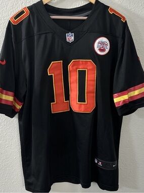 NFL Black Jersey #10 with Red and Gold Trim